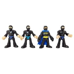 Vintage Action Figure Lot Fisher Price Imaginext Ninjas Batman Set‎ of 4 Mattel